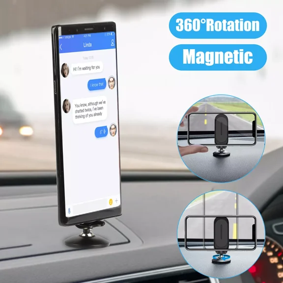 Universal Magnetic Car Dashboard Mount Holder 360°Phone Gps Stand Cradle Desktop