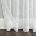thumbnail image 4 of No. 918 Delia Embroidered Floral Sheer Rod Pocket Curtain Panel, 50"W X 96"L, Ivory, 4 of 7