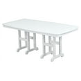 thumbnail image 2 of POLYWOOD 37.72" Plastic Easy to Clean Outdoor Dining Table, White, 2 of 2