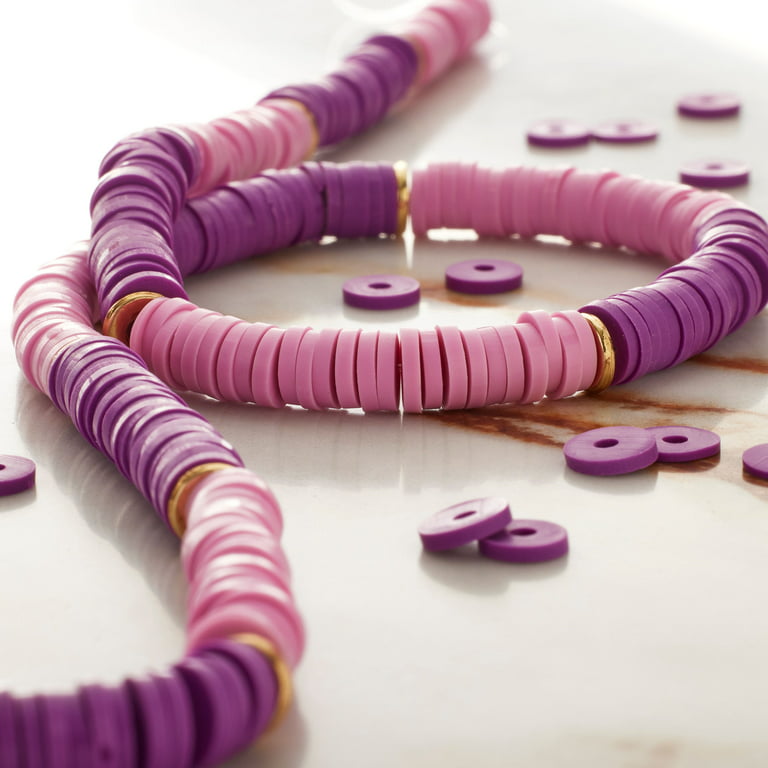 Hand Crafted, Jewelry, Purple Heishi Clay Bead Choker