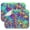 Hawaii P, variant on 2pcs Tribal Folk Style Drying Mat Colorful Vintage Floral Absorbent Microfiber Pad, 3-Layer Thick & Reusable for Dishes, Heat Protection, Compact Foldable Design