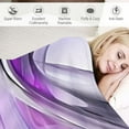 thumbnail image 3 of Chilfamy Purple and Gray Abstract Modern Print Throw Blanket for Bed Couch Car, Lightweight Soft Blanket for Kids and Adults, All Seasons Long-lasting Comfort 50x60in, 3 of 6