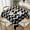Black and White Zig Zag Pattern, variant on Square Table Cloth, Tablecloth Washable Dinng Table Covers Decorative for Kitchen & Table Linens 52" x 52"