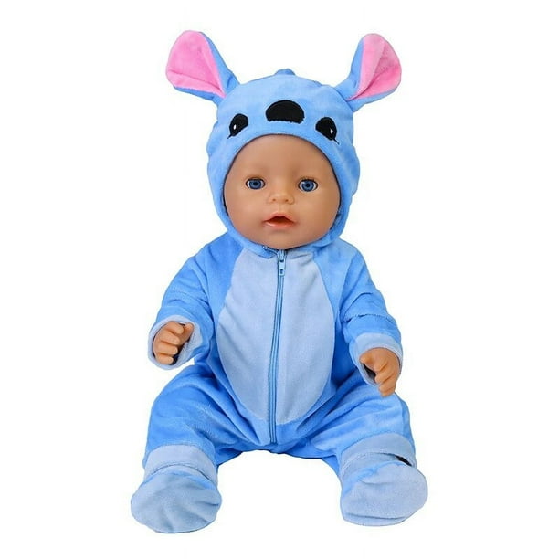 Ropa para munecas de 43cm y 18 pulgadas pijama unido con sombrero para muneca Bjd 1 4 bebe Reborn regalos de Festival de cumpleanos para ninos Walmart en linea