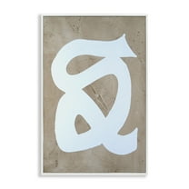 Stupell Industries Modern Swirl on Beige Abstract Painting White Framed Art Print Wall Art, 20 x 30