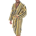 thumbnail image 6 of Notus Shawl Collar Bathrobe for Men Soft Spa Nightgowns 100% Cotton Terry robes for Women - Towel Bathrobe Unisex Terry Cloth Bathrobe, Soft Shower Spa Robe Multi Mustard S, 6 of 7