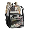thumbnail image 2 of PVC Transparent Backpacks Clear Backpack for Travel and Outings A Large Group Of Dogs, 2 of 7