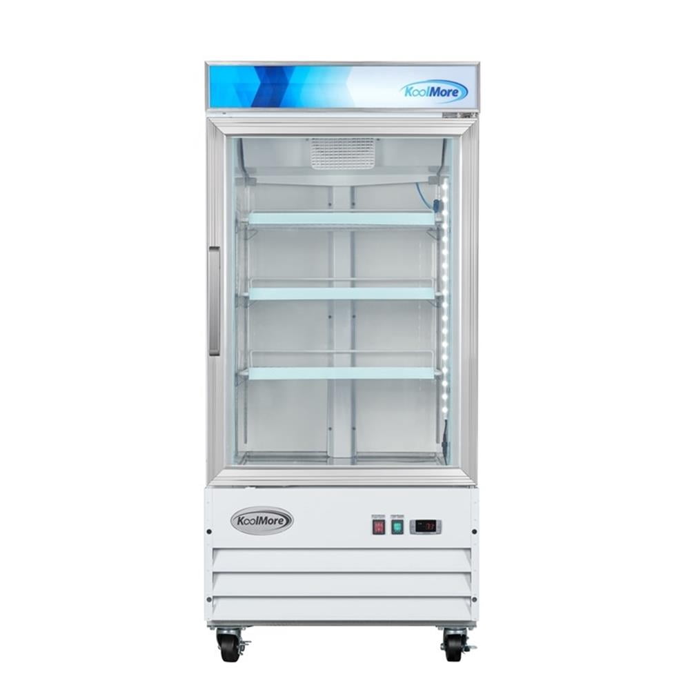 Pemberly Row 26" 1-Door Display Merchandiser Freezer 9 cu. ft. in White