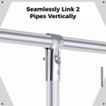thumbnail image 4 of 20Pcs T Pipe Clamp Connectors for 3/4 Inch OD Pipes, Robust Galvanized Stainless Steel Tubing Clamp, End Rail T Clamps for Chain Link Fence Clothes Drying Rack, 4 of 8