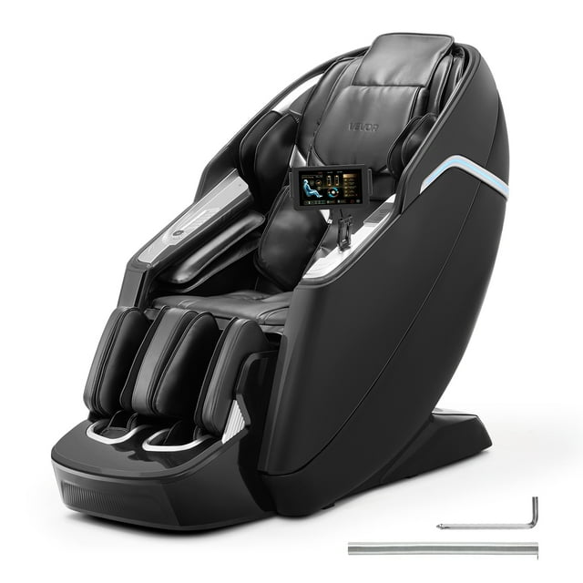 VEVOR Fauteuil de Massage Corps Entier Fauteuil Inclinable de Massage 3D/4D avec SL-Track et Extensible de Yoga
