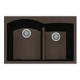 thumbnail image 6 of HOUZER Mocha P-175 Quartztone Series Topmount Double Bowl Granite Kitchen Sink, 6 of 9