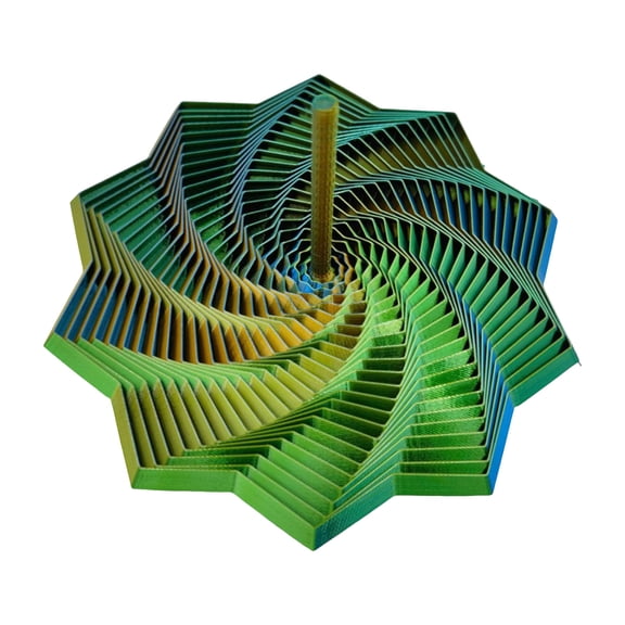 2025 New Sensory Fidget Star Expanded Colorful Spiral Design Handle