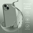 thumbnail image 4 of Compatible with iPhone 14 Case, Upgraded Liquid Silicone with [Camera Protection][2 Screen Protectors], Soft Anti-Scratch Microfiber Lining Phone Case iPhone 14, 6.1 inch, Calke Green, 4 of 13