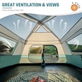thumbnail image 3 of 8 Person Instant Cabin Tent Waterproof Family Tents for Outdoor Camping Upgraded Ventilation Setup in 60 Second Setup Green, 3 of 9