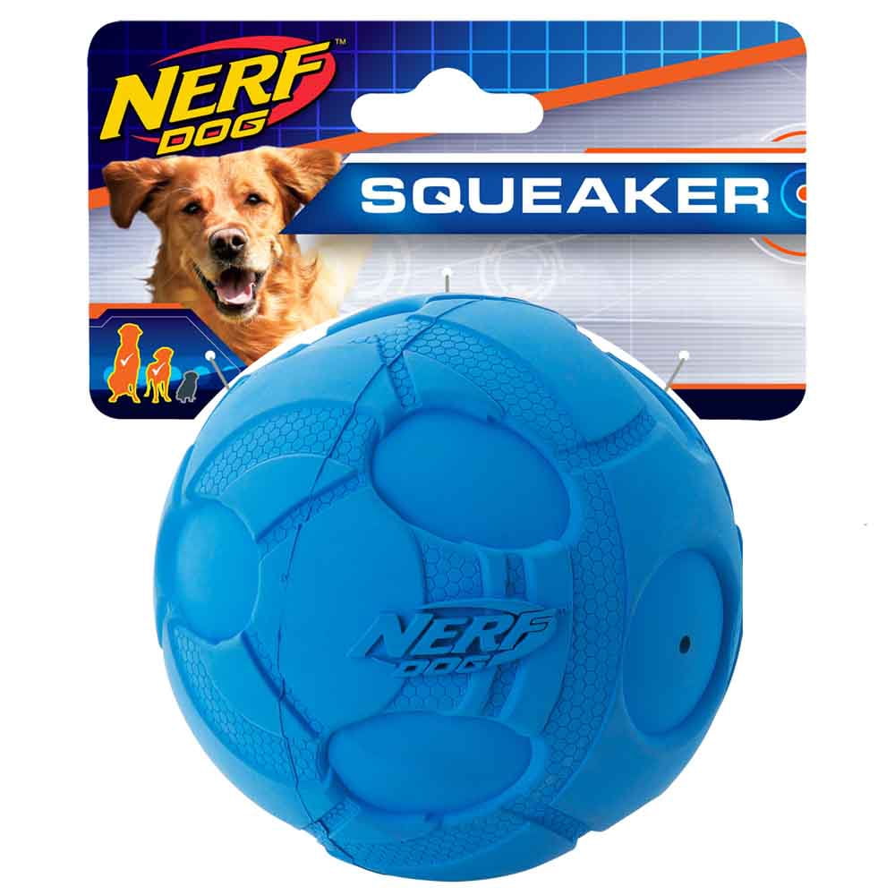 Nerf 4in Bash Squeak Ball Toy For Dogs Blue Walmart Com