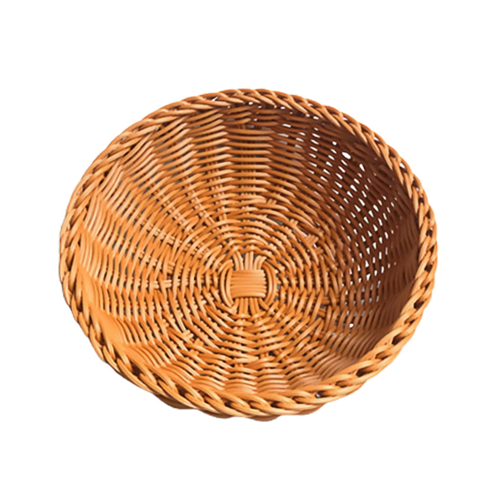 1Pc Dessert Basket Bamboo Woven Basket for Party Decor Storage 