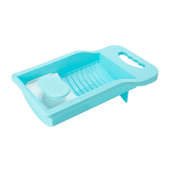 Mauxuk Premium Plastic Scrub Board - Heavy Duty Laundry Washboard, Compact & Lightweight (0.66lb), Multi-Surface Cleaning for Home & Travel, Durable Non-Slip Design