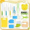 thumbnail image 2 of 17PCS Kids Cooking sets Real Cooking Montessori Kitchen Tools for Toddlers Kids Safe Knives for 2/3/4/5/6/7/8 Year Old, 2 of 6