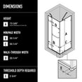 thumbnail image 3 of VIGO Monteray 30 in. L x 30 in. W x 73 in. H Frameless Hinged Square Shower Enclosure in Chrome with 3/8 in. Clear Glass, 3 of 12