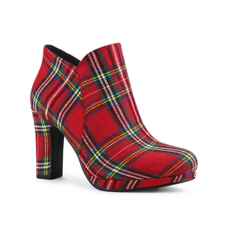 

Allegra K Women s Round Toe Block Heels Ankle Heel Boots