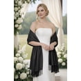 thumbnail image 4 of Pashmina Shawls Scarf for Women Large Silky Wraps for Evening Dress Bridesmaid Wedding Winter Black, 4 of 7