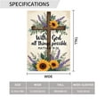 thumbnail image 2 of Inspirational Garden Flag With God All Things Possible Matthew 19 26 Bible Verse Double Sided Outdoor Decorative Flag for Yard Patio Home 12.5 x 18 Inch Religious Spring Sunflower Cross Design, 2 of 6