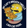 thumbnail image 2 of Men's The Simpsons Ralph and His Cat  Pull Over Hoodie Navy Blue X Large, 2 of 4