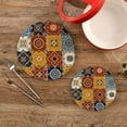 thumbnail image 2 of Mexican Talavera 2 Pack Pot Holders Trivets, Heat Resistant Hot Pads for Kitchen Table Decoration Trivets for Hot Dishes/Pot/Bowl/Teapot/Kitchen Hot Pads Trivets, 7" + 9.45", 2 of 7
