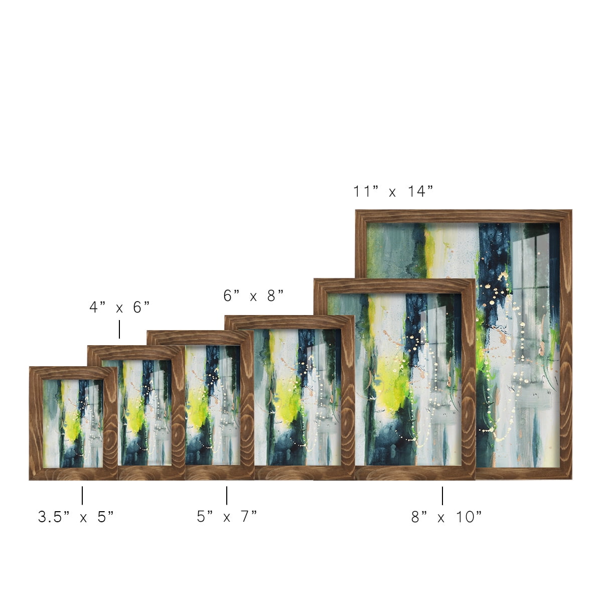 Treetops I - Framed Print w/glass - Walnut
