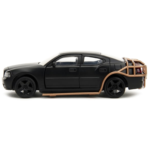 Fast & Furious 1/32 Diecast Model Car 2006 Dodge Charger in Sleek Matt Black with Outer Cage by Jada