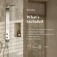 thumbnail image 7 of Eviva Raindance Thermostatic Massage -Jet Shower Tower System in Brushed silver finish, 7 of 7