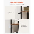 thumbnail image 6 of VEVOR 5 Tier Corner Shelf with LED Light, 64" Tall Corner Bookshelf with Storage Shelves for Collectibles,Display Shelf with Multi-color Lights Controlled Via RC/APP for Bedroom, Living Room, Office, 6 of 9