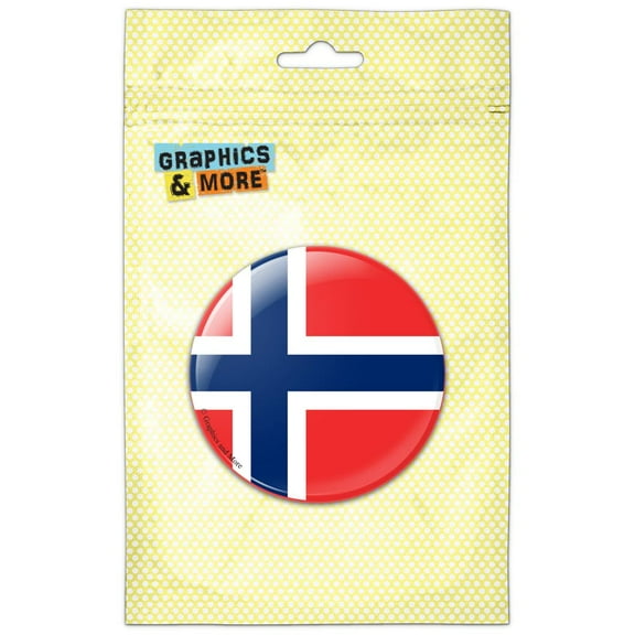 Norway National Country Flag Pinback Button Pin Badge
