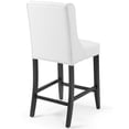 thumbnail image 4 of Modway Baronet Counter Bar Stool Faux Leather Set of 2 in White, 4 of 7