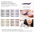 thumbnail image 4 of 20 Pairs Reusable Colored Eyeliners Stickers Set, Self-Adhesive Glitter Eye-Liners Stickers for Eyes, Shiny Three-Dimensional Eye Line Strip Sticker Kit for Women Eyes Makeup, Red+Yellow+Purple+Black, 4 of 7