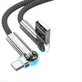 thumbnail image 4 of Cable de Datos USB Tipo C de Carga Rápida con Codo Giratorio de 180 Grados para Juegos, Carga de Teléfono Móvil, 1,5 M, 4 of 5