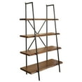 thumbnail image 7 of HomeRoots 79" Brown and Black Acacia Live Edge Vertical Step Open Back Bookcase, 7 of 7