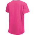 thumbnail image 4 of Girl's Youth New Era Pink Washington Nationals Jersey Stars V-Neck T-Shirt, 4 of 4
