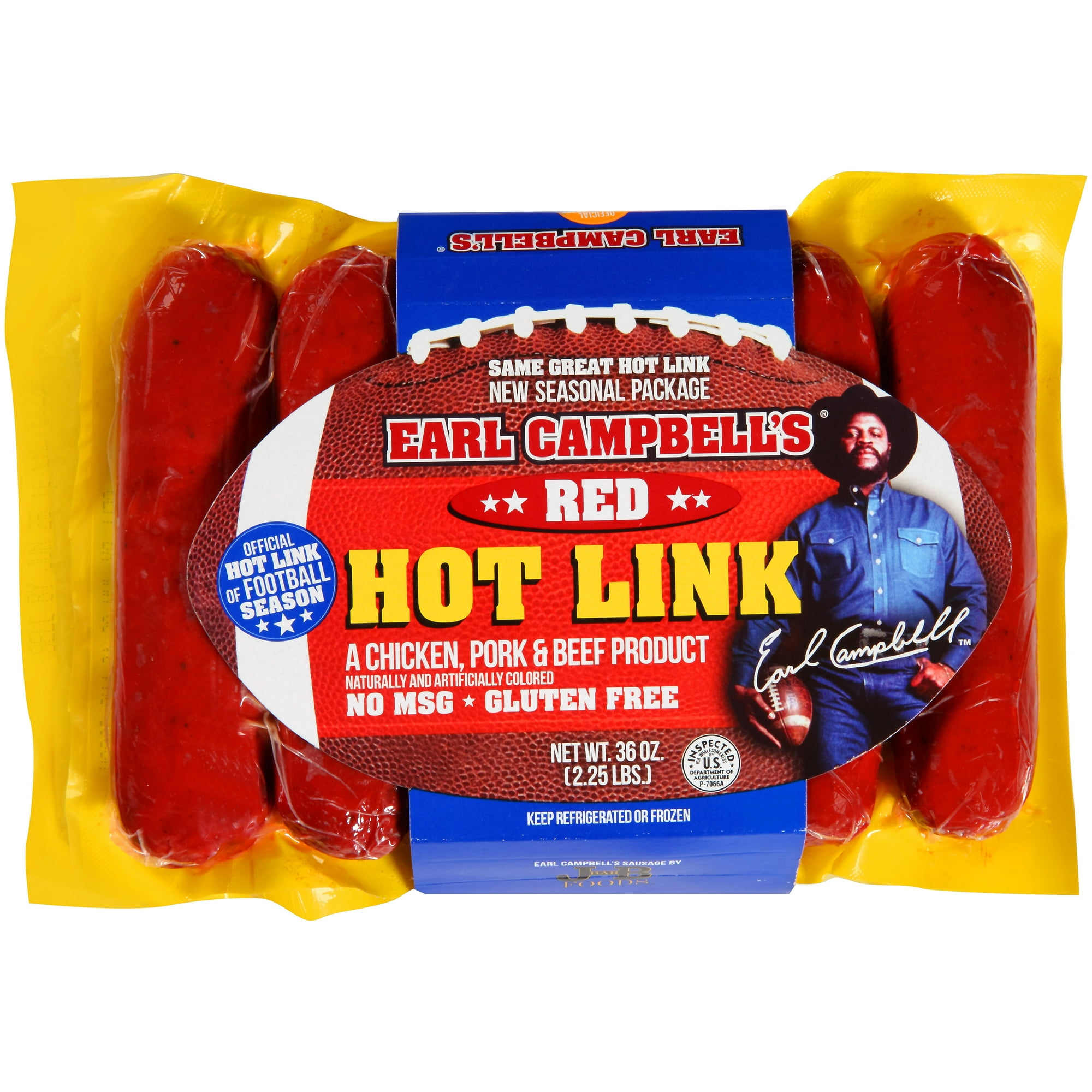 Earl Campbell's Red Hot Links, Sausage, 36 oz. Earl Campbell's Red Hot Links, Sausage, 36 oz.