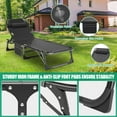 thumbnail image 3 of NAIZEA Folding Camping Cot, Portable Folding Lounge Chair, with Mattress and Pillow, Adjustable in Four Positions, 3 of 10