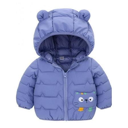 

Topumt Winter Down Coats for Kids Baby Boys Girls Light Puffer Padded Jacket Bear Hoods Infant Outerwear