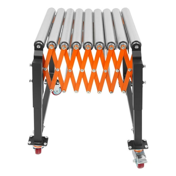 Adjustable Roller Conveyor Table Flexible Roller Conveyor 17-51inch 176lbs Load