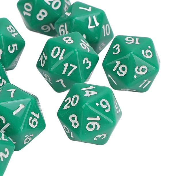 Set De 10 Dados Poliédricos Para D&D Y Juegos De Rol – Números Claros En Plástico Resistente (Rojo)