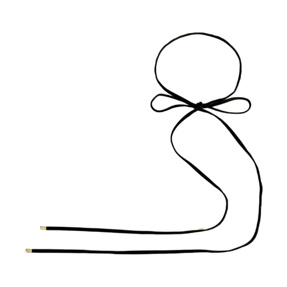 Korean Gothic Long Velvets Rope Necklace Women Black Bowknot Chokers Simple Neck Jewelry Collar Chocker Adjustable Chain