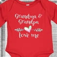 thumbnail image 4 of Inktastic Grandma and Grandpa Love Me Heart Grandchild Boys or Girls Long Sleeve Baby Bodysuit, 4 of 5