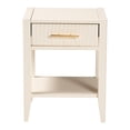thumbnail image 4 of Baxton Studio Primrose Mid-Century Nightstand, 1-Drawer, Ivory, 4 of 9