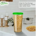 thumbnail image 7 of 48 oz Clear Twist Top Storage Deli Containers with Leak Proof Lids Green - BPA Free Snack Containers Airtight Reusable Plastic Food Storage Canisters with Twist Seal Caps Kitchen Organizer (24), 7 of 7