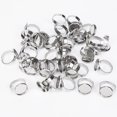 thumbnail image 3 of DIY Finger Rings Making Kits with Adjustable 304 Stainless Steel Finger Rings Components Transparent Glass Cabochons and Box Container Flat Round Stainless Steel Color 8.2x8.2x2.7cm 80pcs/box, 3 of 9