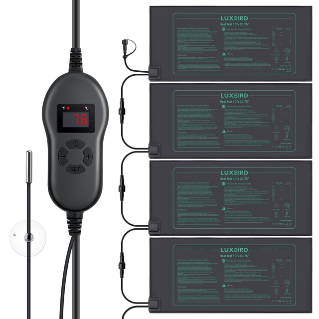 Alfombrillas térmicas Seedling Luxbird LB-HT04 con termostato digital
