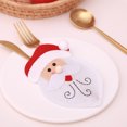 thumbnail image 3 of Soporte para cubiertos de Navidad, nuevo Papá Noel, muñeco de nieve, alce, múltiples estilos, tenedor, cuchara, bolsas, regalo, cubiertos, Kits de decoración para fiestas cara larga/Papá Noel Toystoory HA070140-04B, 3 of 6